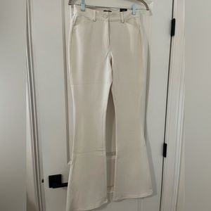 Express ivory flare pants